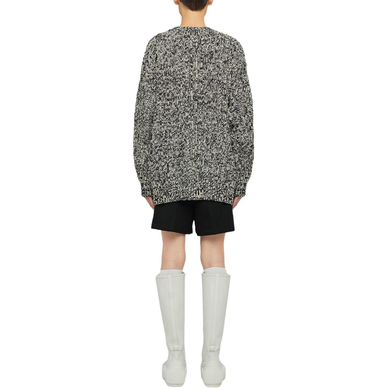 Джерси из жаккардовой шерстяной смеси JIL SANDER, черный — фото 3