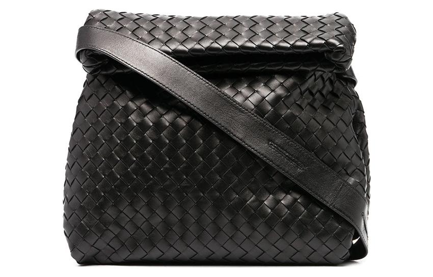 

Bottega Veneta Сумка через плечо из кожи наппа, женская, черная