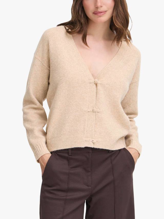 

Кардиган Dasila с запахом и V-образным вырезом ICHI, Oatmeal Melange