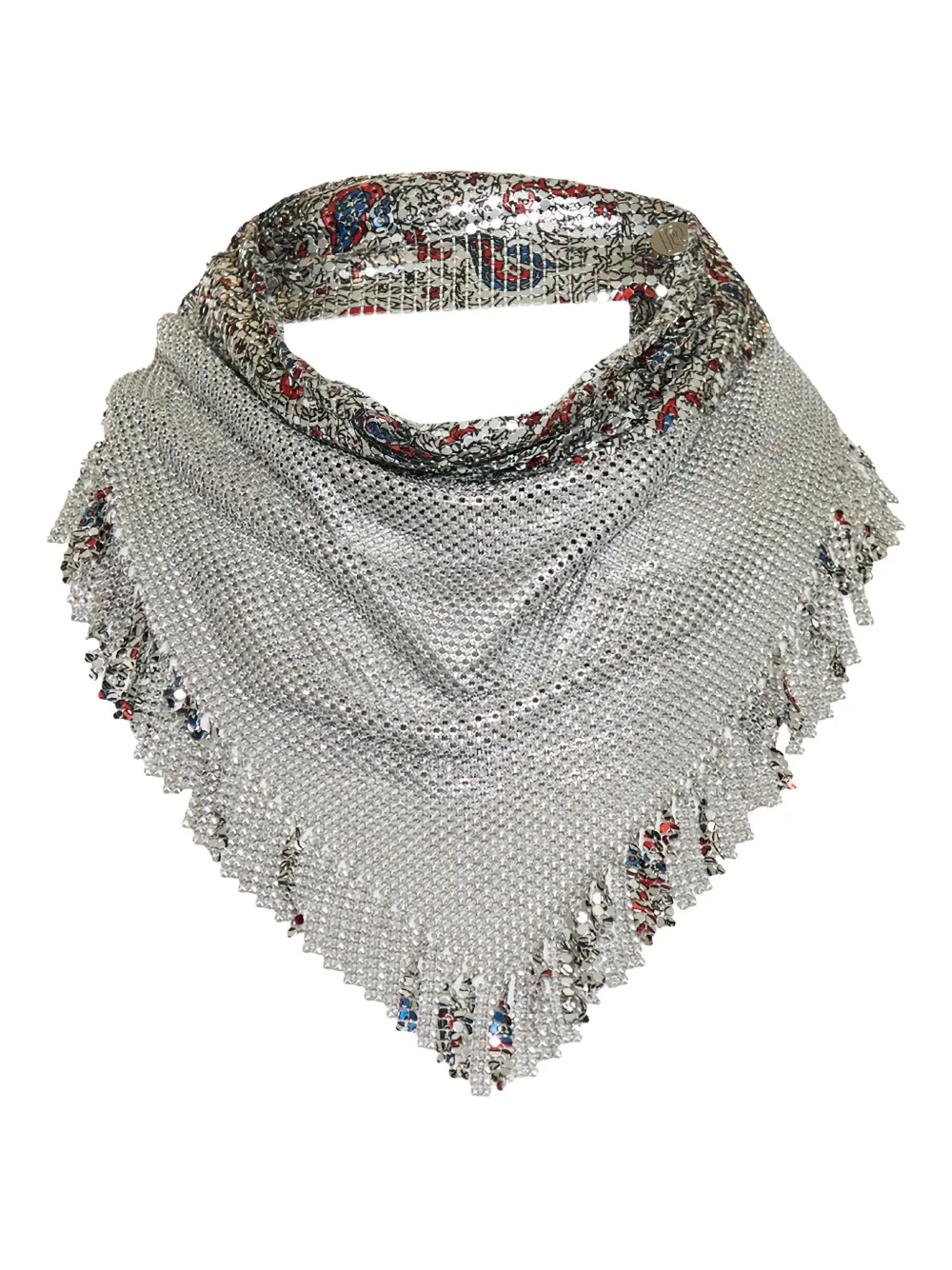 

Кольчужное ожерелье с узором пейсли Rabanne, серебряный