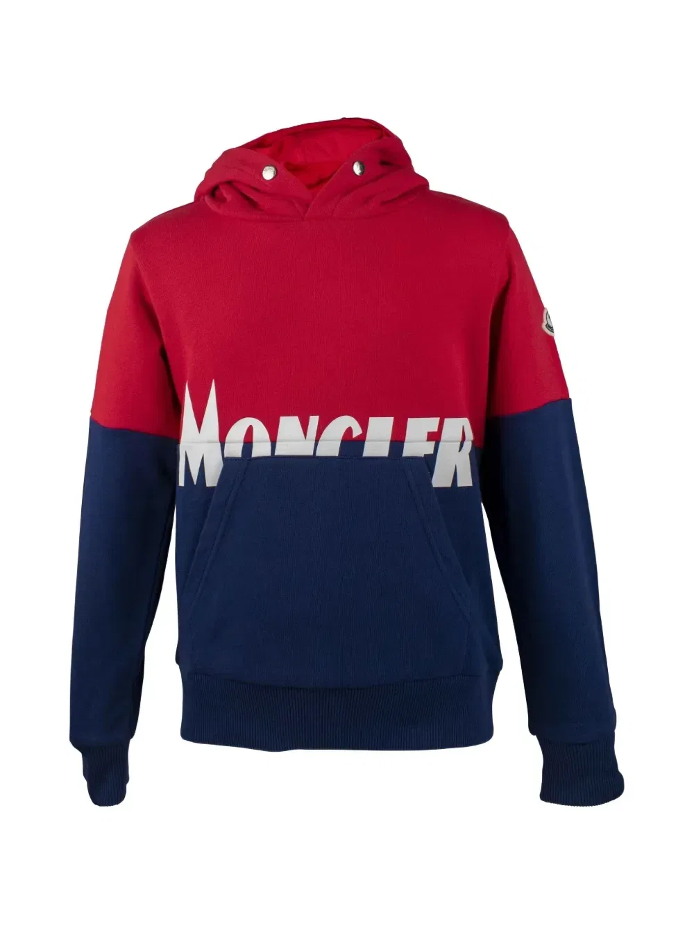 Худи с нашивкой-логотипом Moncler Enfant, красный