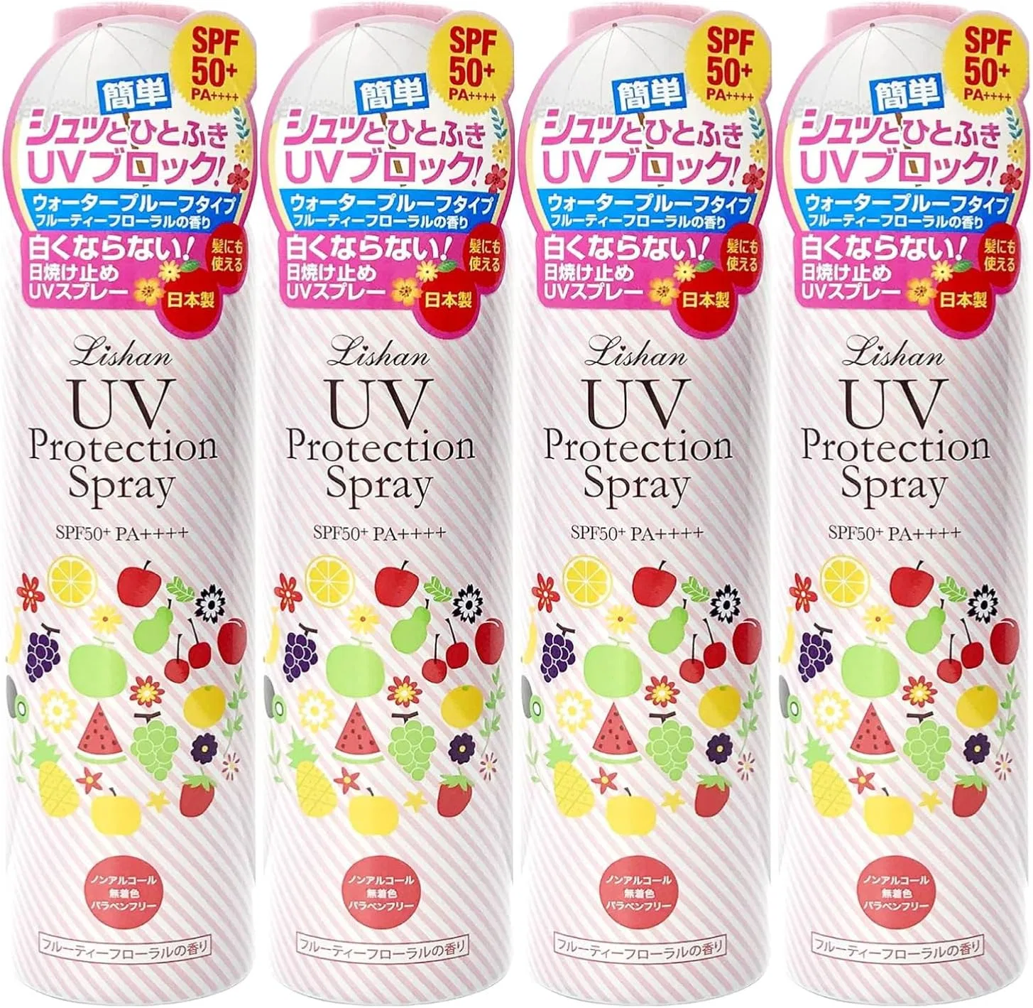Солнцезащитный спрей SPF50+ PA++++, Lishan, 250 г, фруктово-цветочный аромат