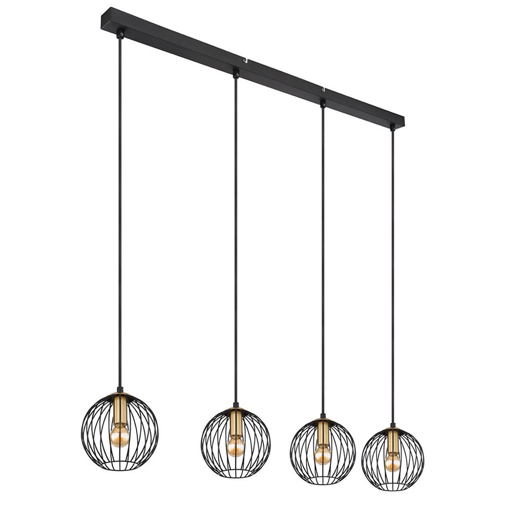 

Подвесной светильник, клетка, черный, цвета латуни, В 150 см Globo Lighting