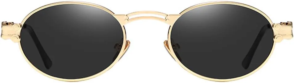 

Ретро круглые солнцезащитные очки в винтажном стиле для мужчин, летние металлические панк-солнцезащитные очки для женщин, овальные, UV400, SUN3674 Generic, 3