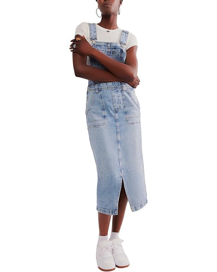 

Юбка Free People Bardot Denim Skirtall, цвет Follow Your Heart