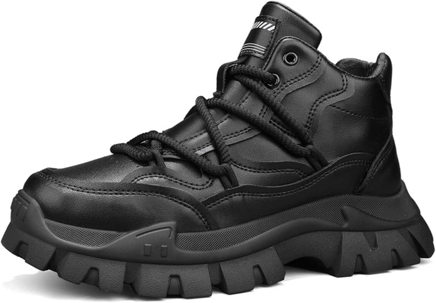 

Мужские высокие кроссовки классические ретро модные спортивные туфли для улицы и повседневной носки, удобные с шнуровкой, дышащие кроссовки для походов Lshwcift, черный