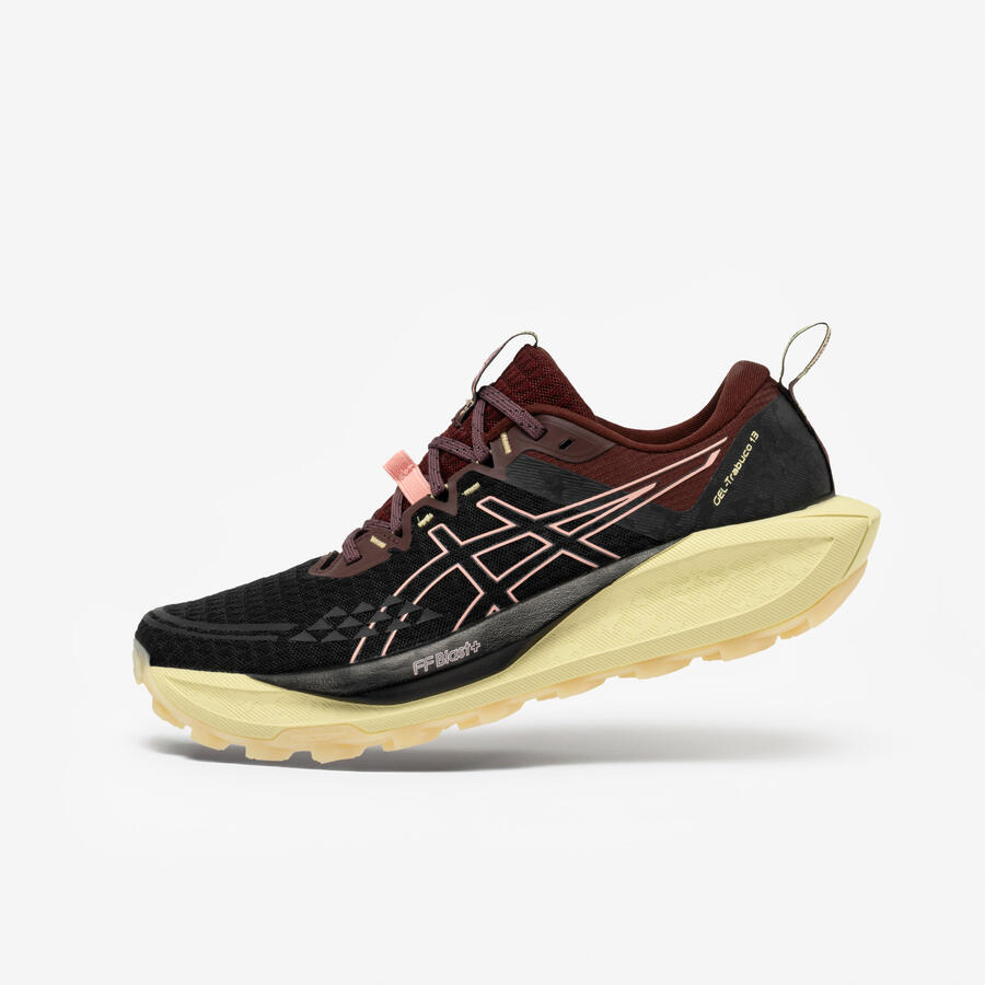 Кроссовки для бега по пересеченной местности женские Asics - Gel Trabuco 13 чёрно-бордовые