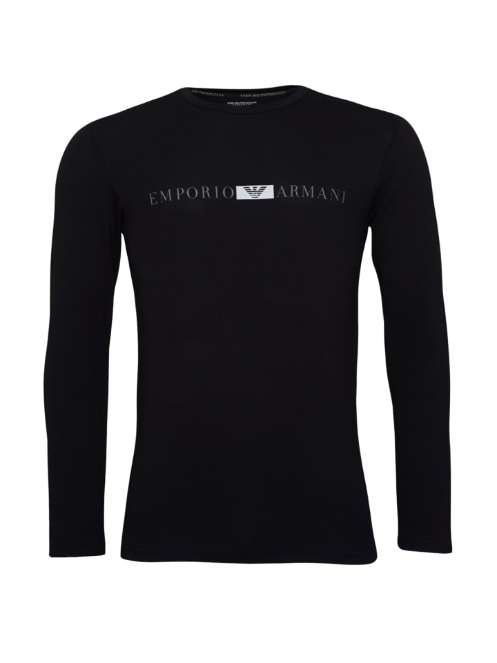 

Лонгслив Emporio Armani, черный