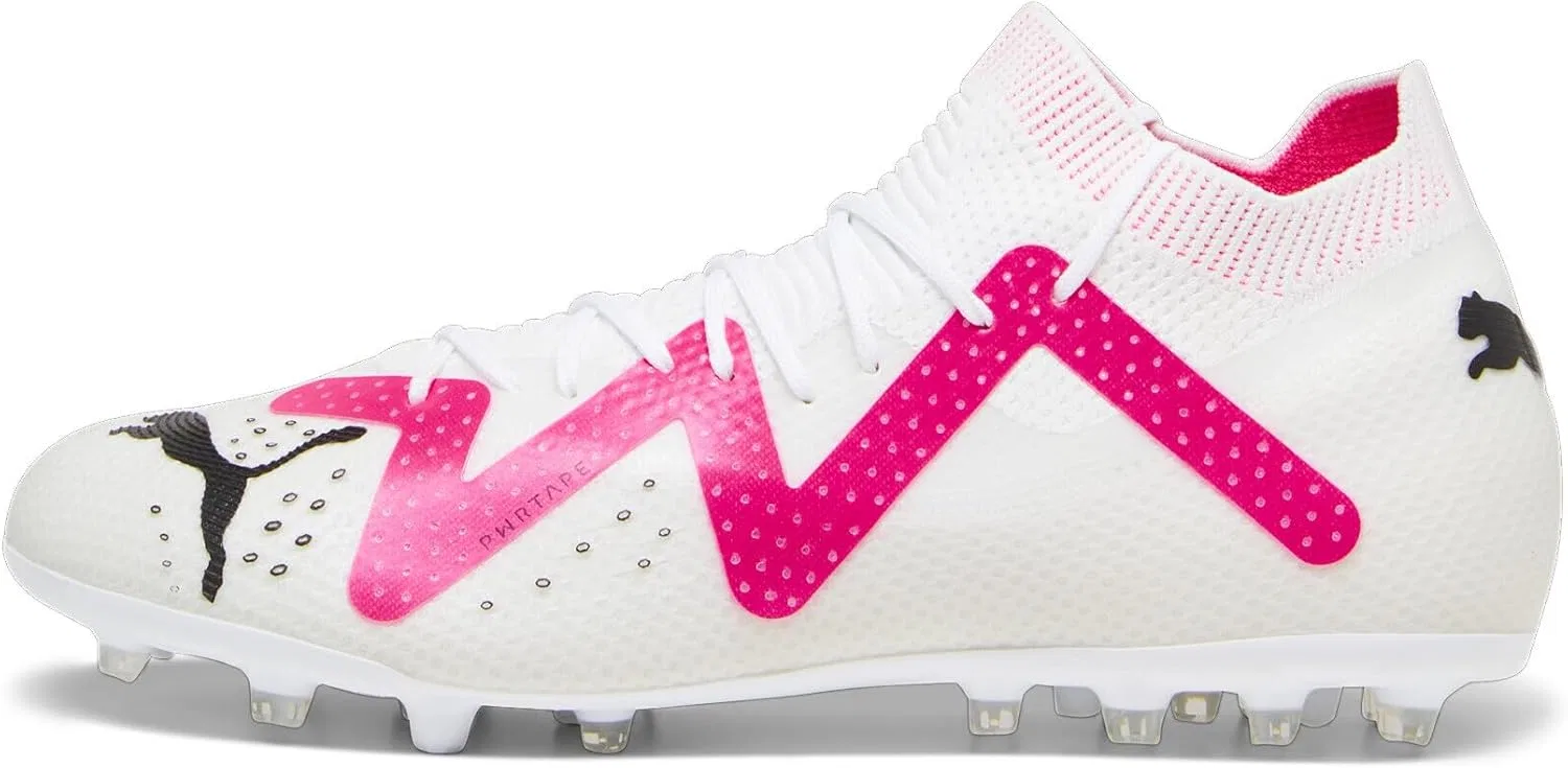 Футбольные бутсы PUMA Unisex Future Pro Mg, Puma White Puma Black Fire Orchid — фото 3