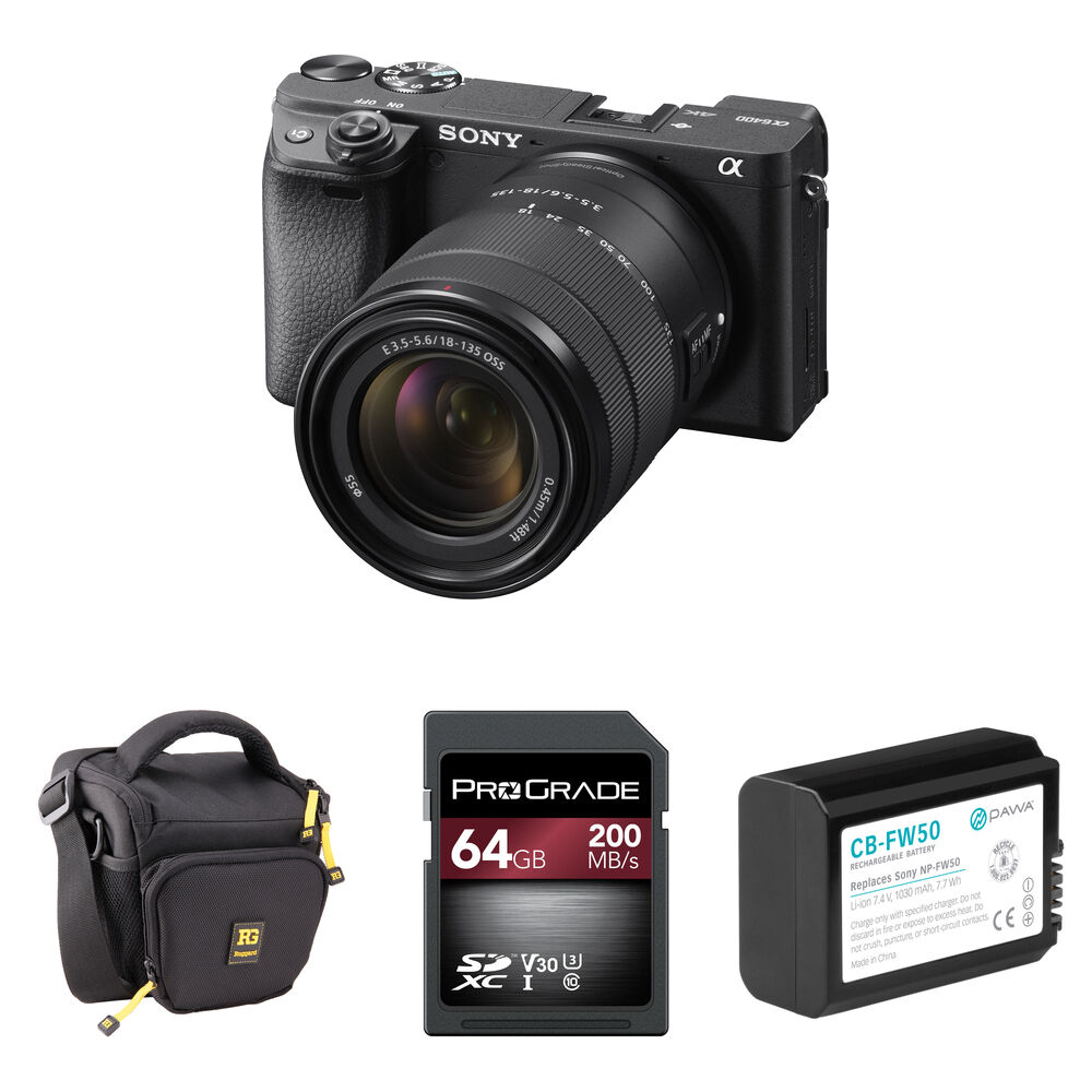 

Беззеркальная камера Sony a6400 Mirrorless Camera with 18-135mm f/3.5-5.6 Lens and
