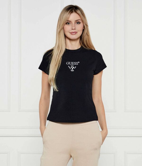 

Футболка женская Guess Active Коллетт облегающего кроя, черный