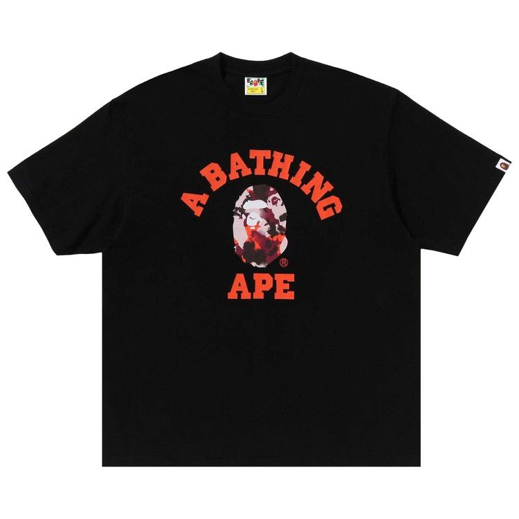 

Футболка BAPE Map Camo College Relaxed Fit Tee, Black