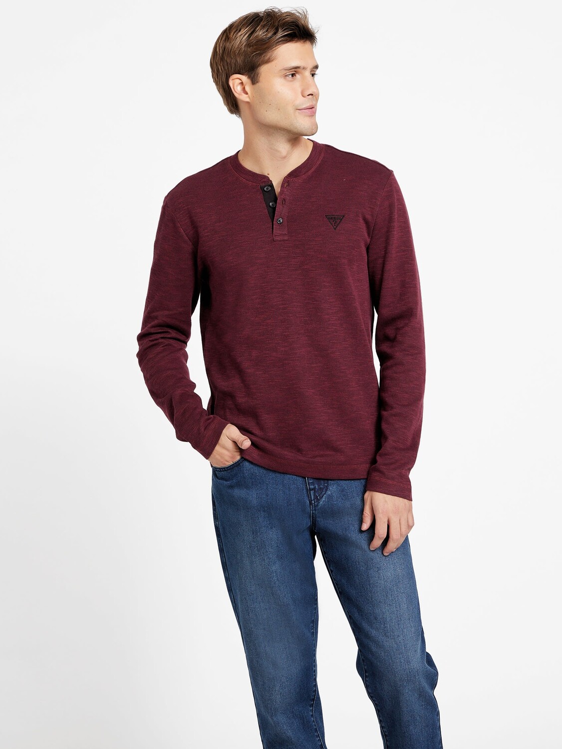 

Футболка Данстон Хенли Guess Factory, цвет Grape Violet