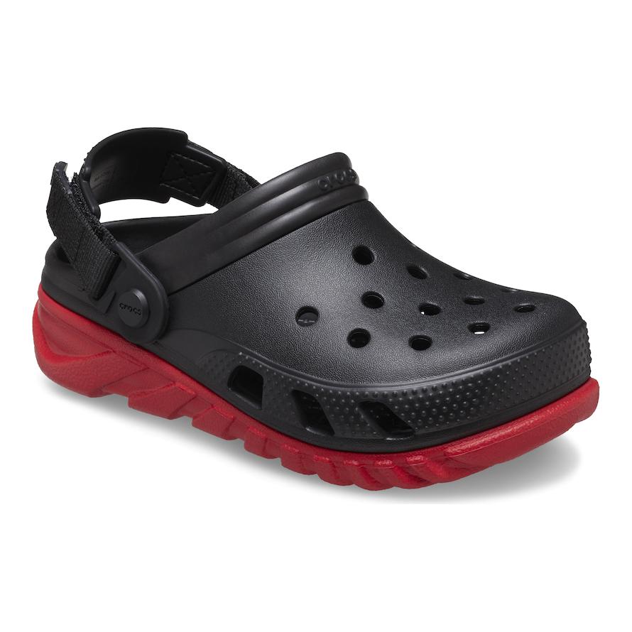 Скользостойкие амортизирующие детские сандалии Black Red Kids' Crocs — фото 2