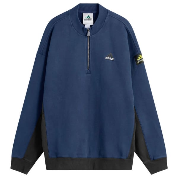 

Топ Eqt с половинной молнией Adidas, night индиго, Фиолетовый, Топ Eqt с половинной молнией Adidas, night индиго