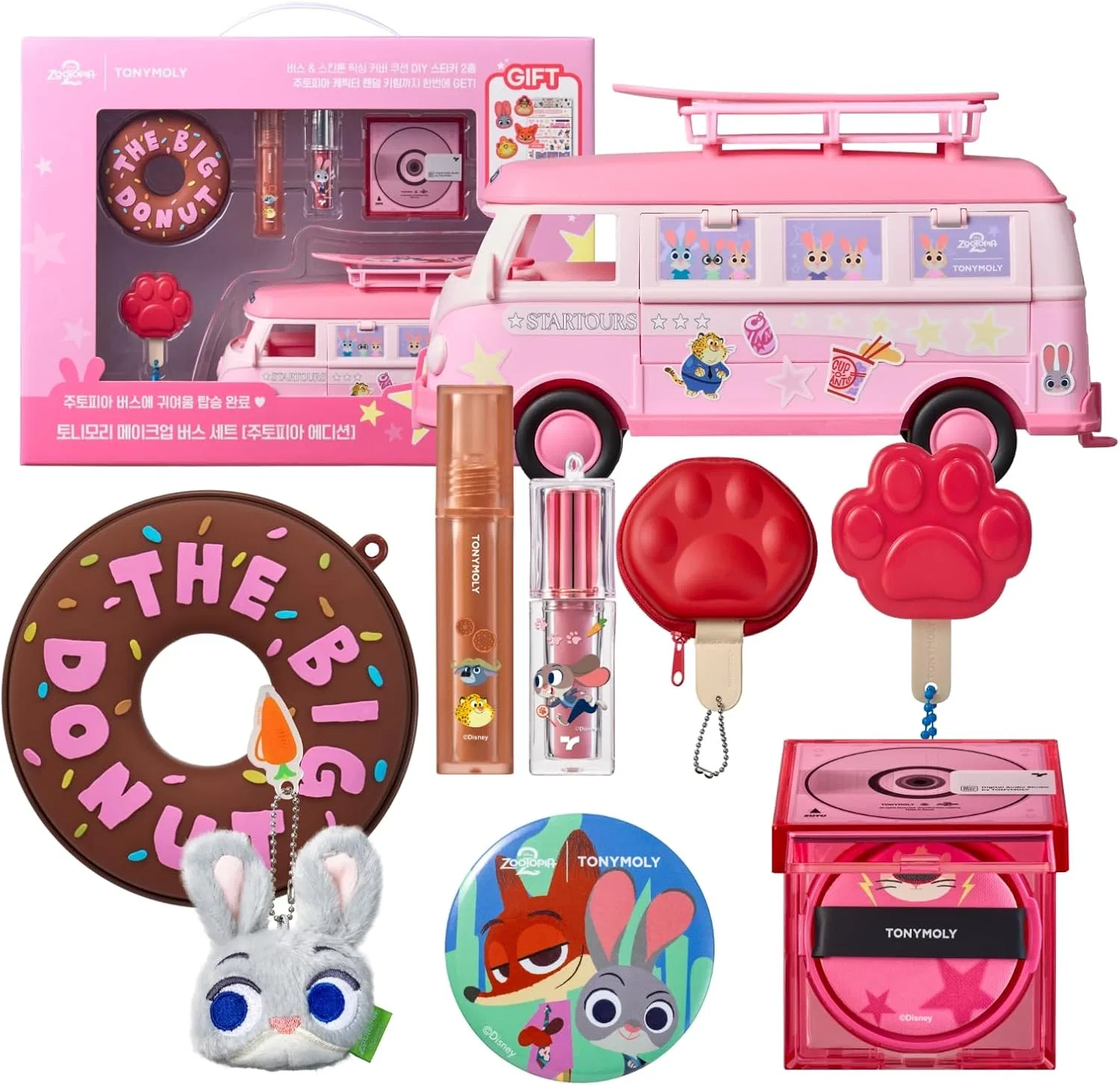Набор косметики TONYMOLY x Disney Zootopia 5 предметов с кейсом