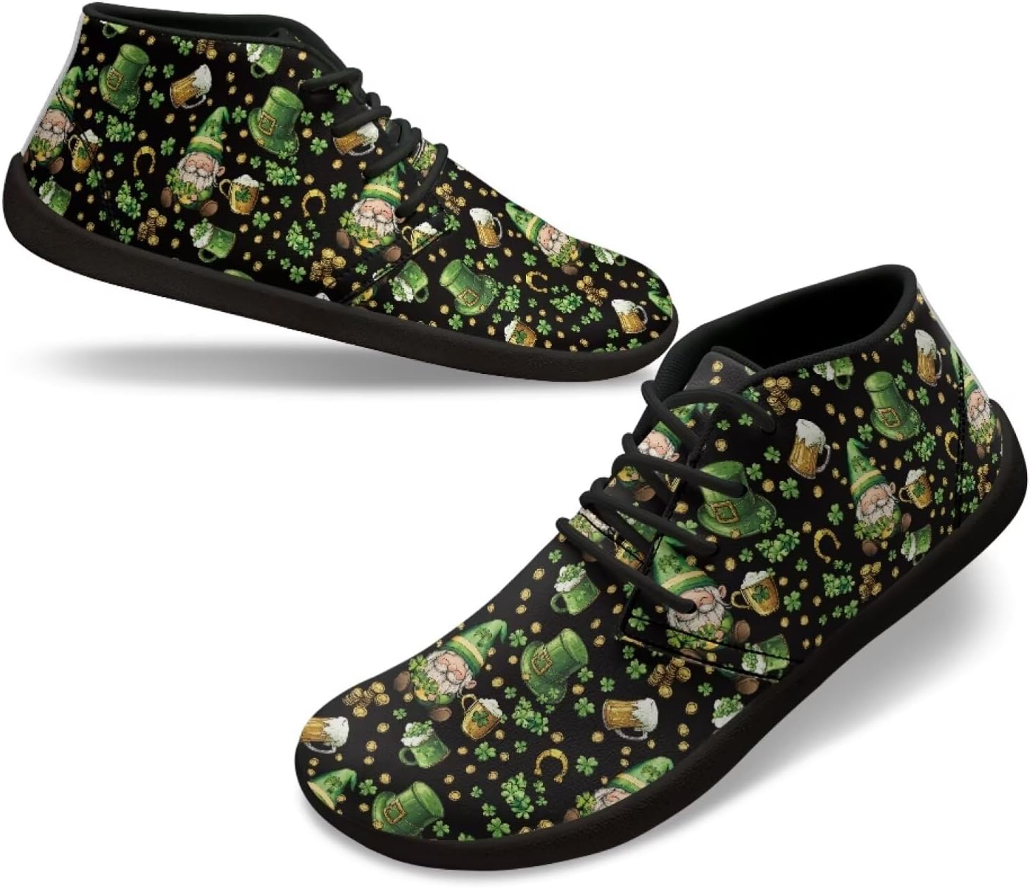 

Мужские сандалии с широкой пяткой в стиле босоножек на День Святого Патрика, для ходьбы, стильные кроссовки с нескользящей подошвой и нулевым перепадом Xixirimido, зеленый