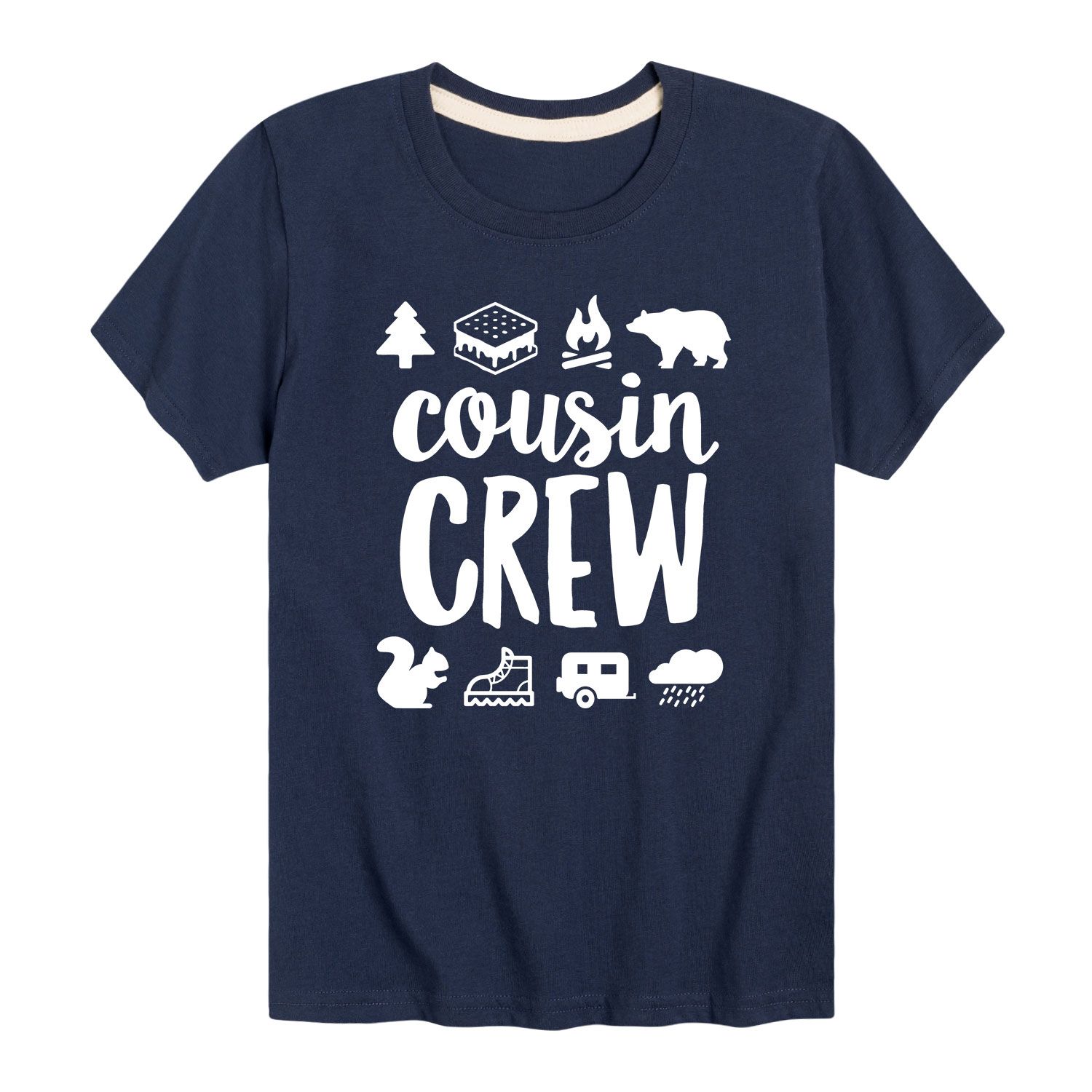 

Футболка с графическим рисунком Cousin Crew Camp Icons для мальчиков 8–20 лет Licensed Character, синий