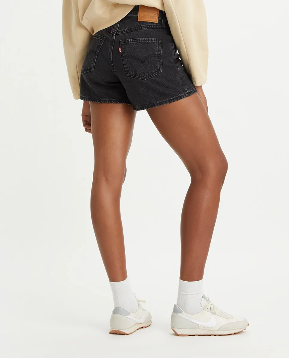 Женские однотонные джинсовые шорты 80s Mom Levi's, черный — фото 3