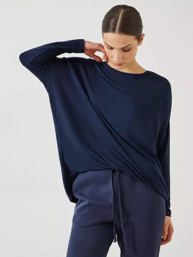 

Топ HUSH Gillian Ecovero Wide Jersey, цвет midnight