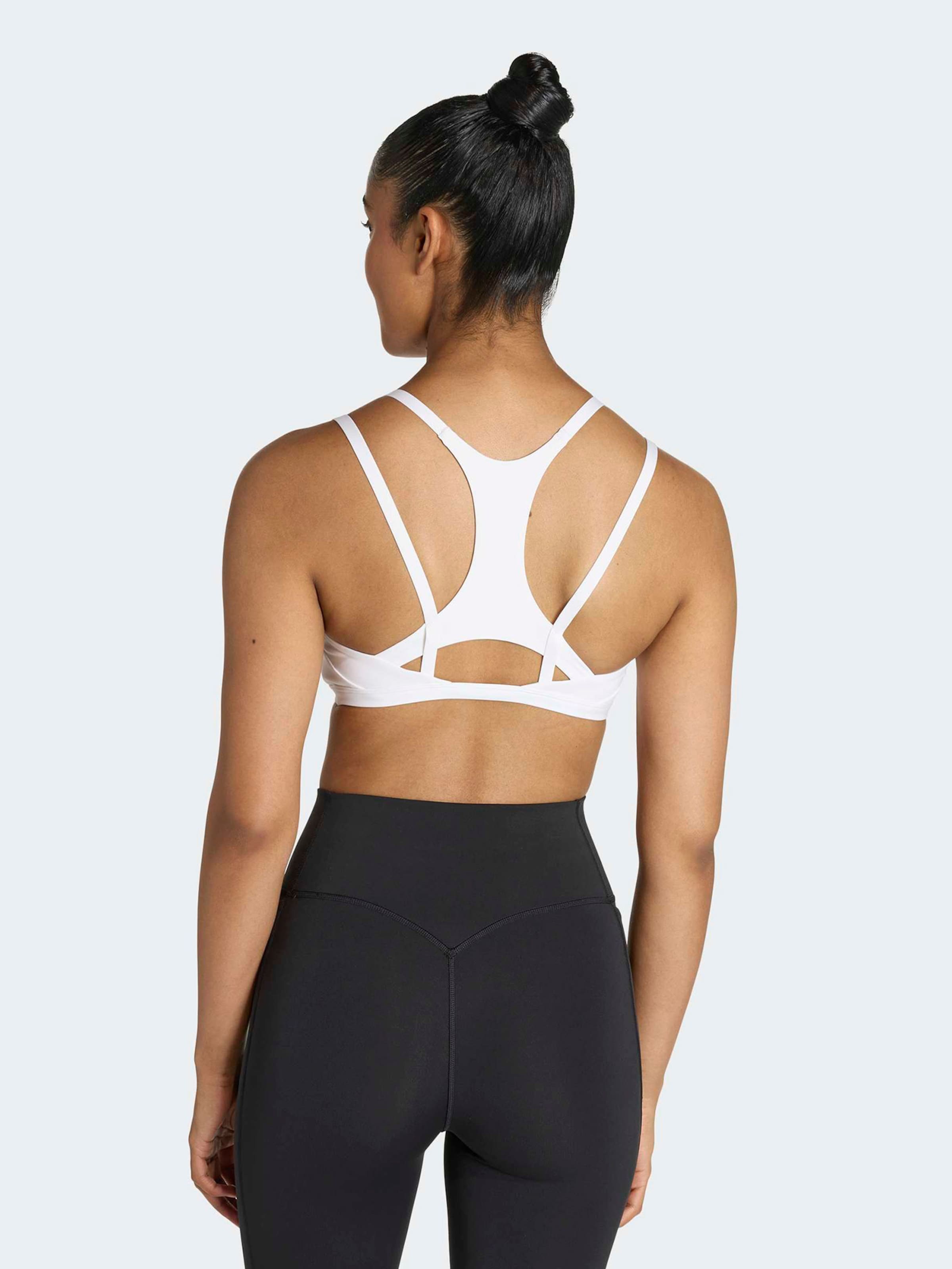 Adidas Performance Спортивный бюстгальтер-бралетт в белом — фото 4