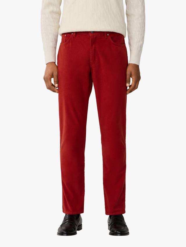 

Trinity Regular Fit брюки с пятью карманами из Moleskin Hackett London, Rust Brown