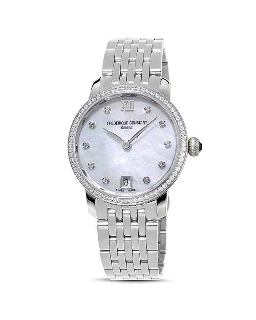 

Узкие часы, 30 мм Frederique Constant, цвет Silver
