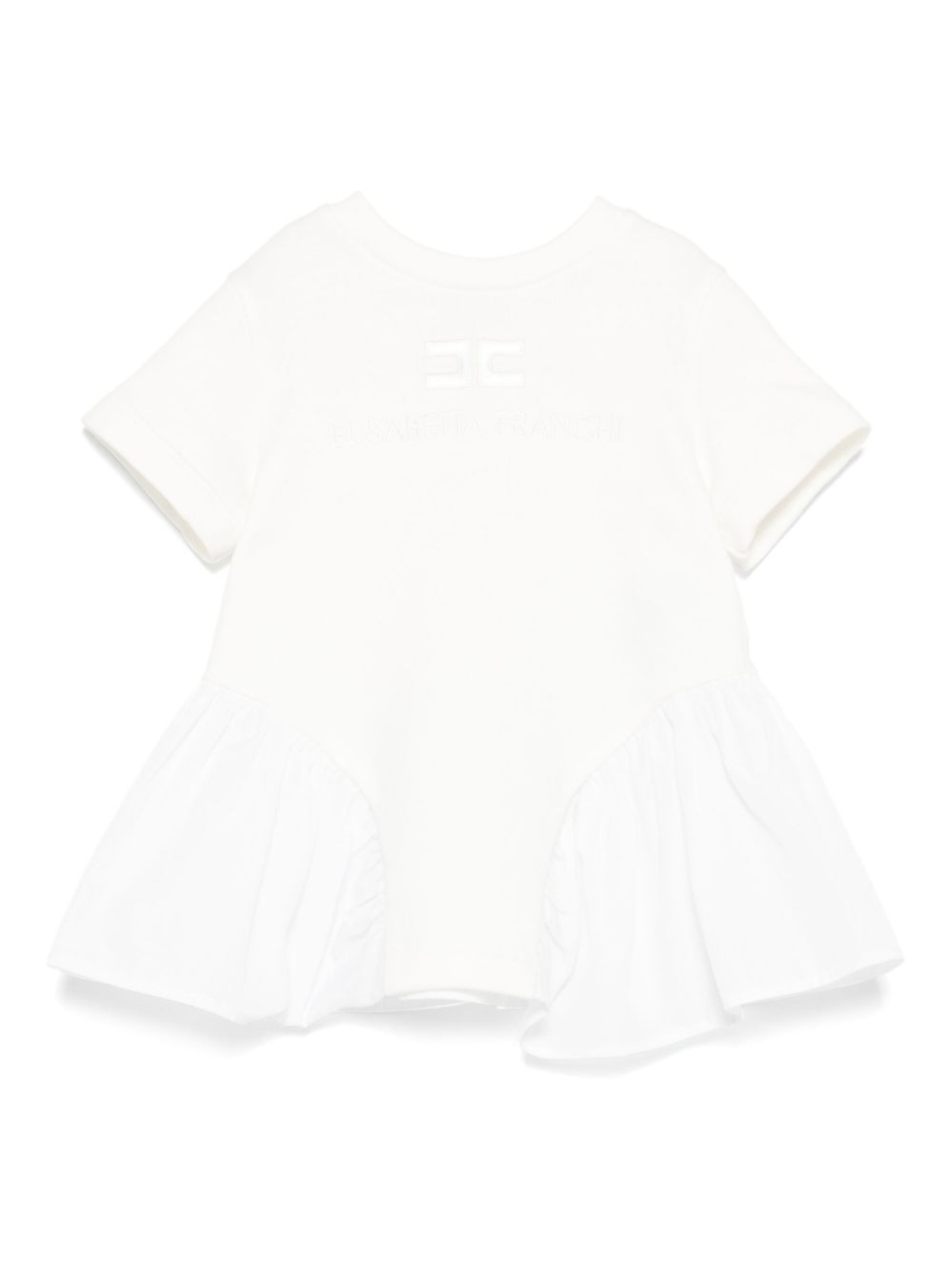 

Elisabetta Franchi La Mia Bambina платье с вышитым логотипом, белый