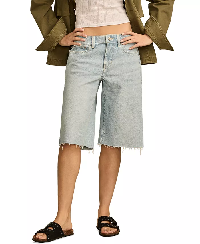

Женские шорты Bermuda Boyfriend Cut-Off Lucky Brand, синий