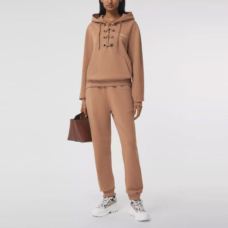 Толстовка (WMNS) Burberry SS21 Printing Cotton Loose Hoodie 80386901, кэмел — фото 2