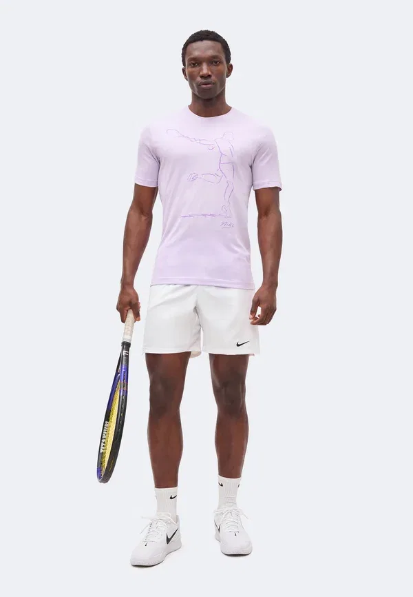 Футболка спортивная Nikecourt tee french open, Nike Performance, фиолетовый туман — фото 2