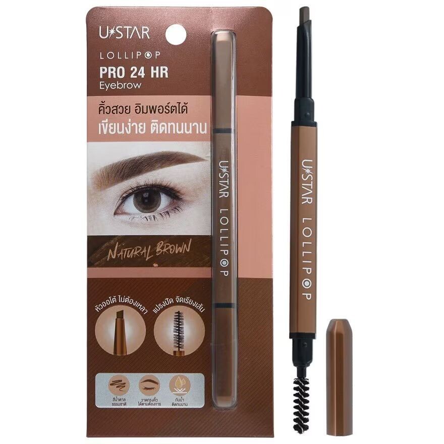 

UStar Ustar Lollipop Pro 24 HR Брови 0,4г. Натуральный коричневый, Natural Brown