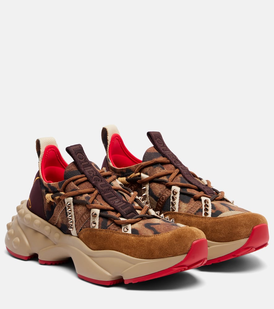 Кроссовки для трейлраннинга с отделкой из замши Christian Louboutin, Brown