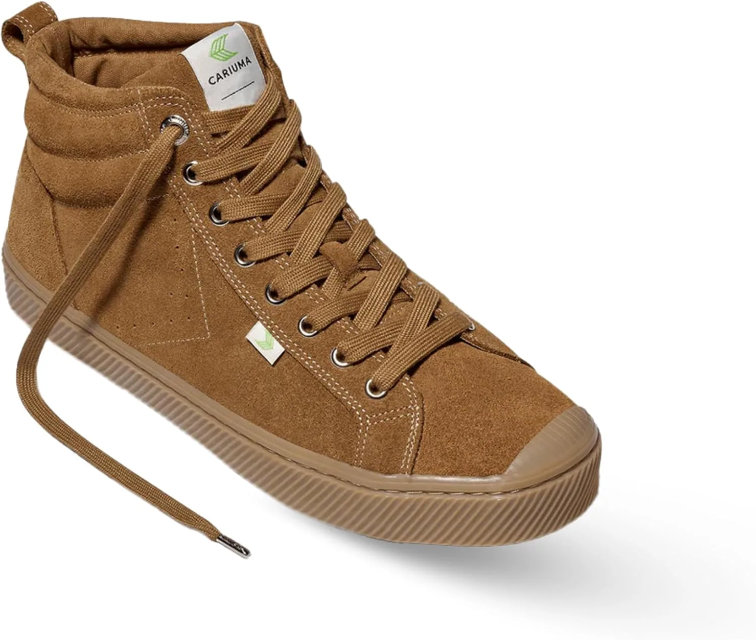 Кроссовки Cariuma OCA High Suede, удобная мужская обувь, легкая и экологичная, универсальная повседневная обувь со 100% веганской стелькой, резиновая подошва, коричневый