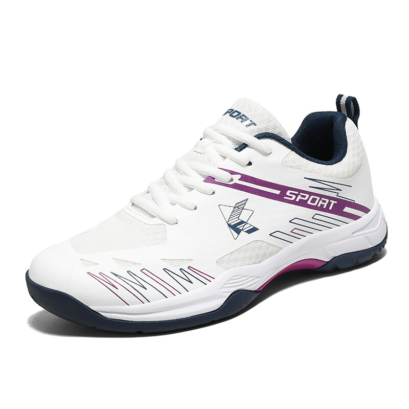 

Обувь для бадминтона унисекс с низким верхом Qiutexiong, цвет White blue plum red
