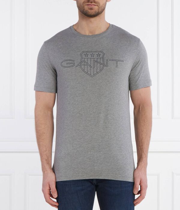 

Футболка мужская Gant с логотипом бренда, серый