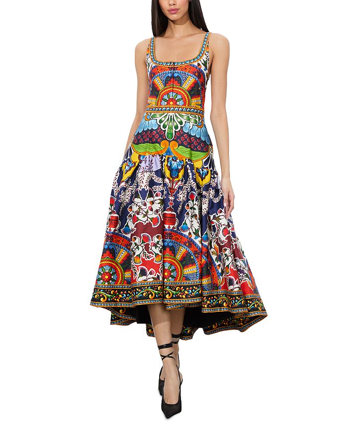 

Платье миди «Диана» Alice and Olivia, фиолетовый