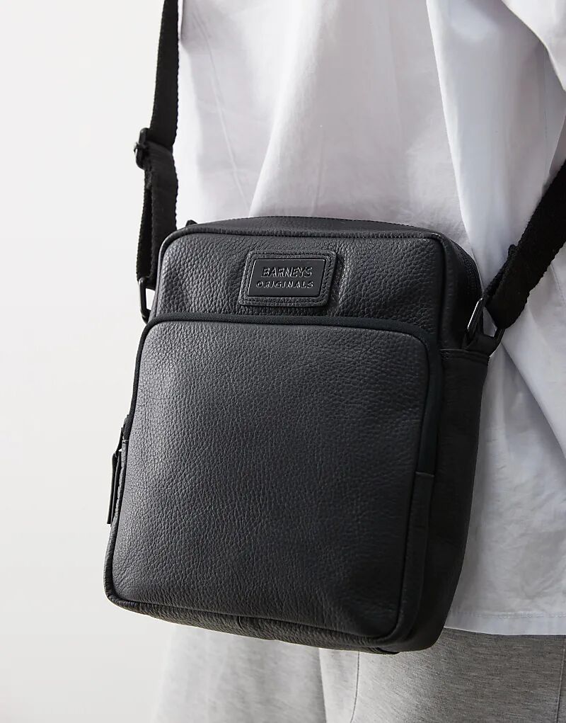 

Сумка через плечо Barneys Originals из натуральной кожи черного цвета