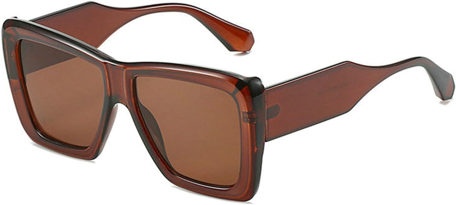 

Прямоугольные солнцезащитные очки большого размера желтого цвета для женщин и мужчин, футуристические прямоугольные очки с плоской верхней частью, цельные очки S68 helena, C3