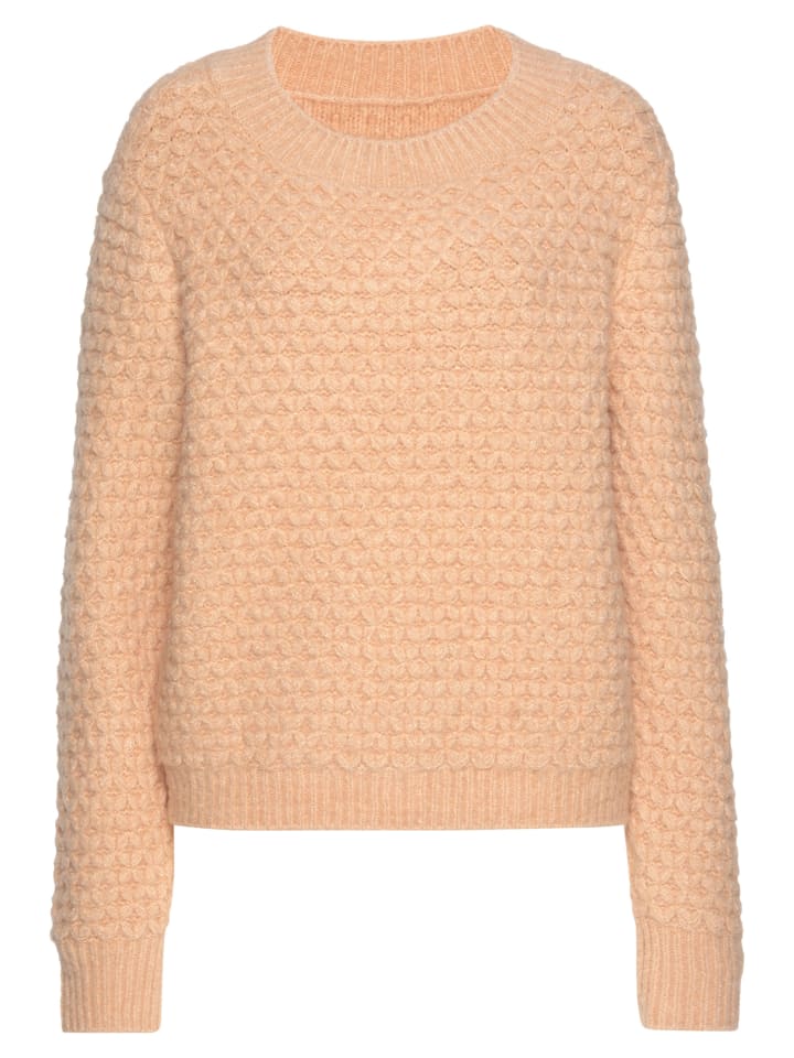 

свитер с круглым вырезом персикового цвета Vivance