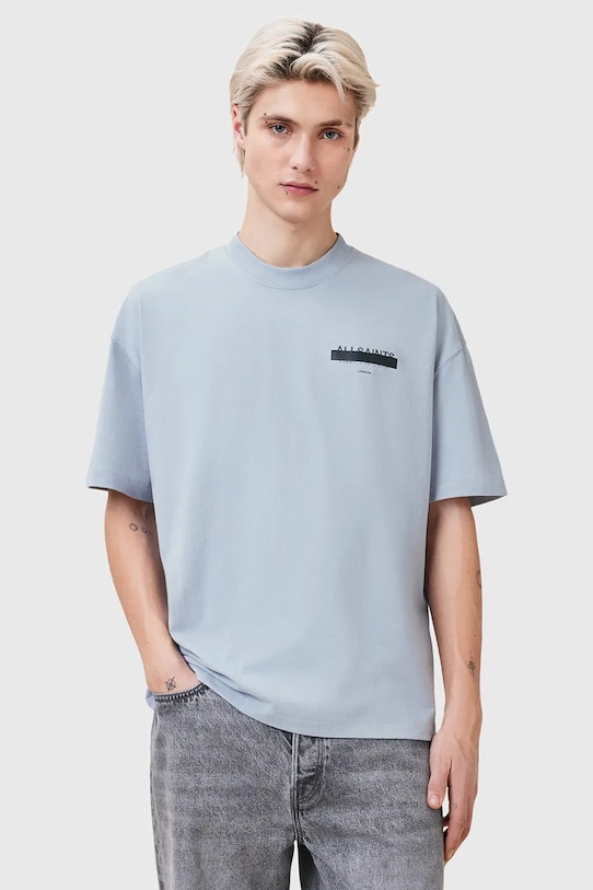 

Хлопковая футболка REDACT SS CREW Allsaints, синий