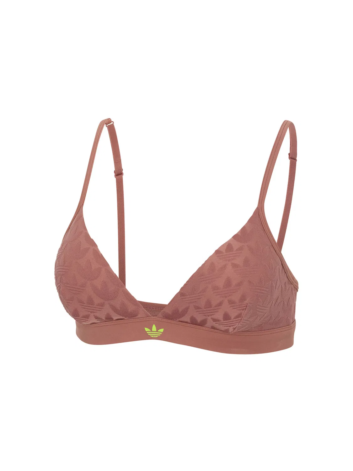 Спортивный бюстгальтер Adidas Originals Triangle Bra Terrot Flex в нежно-розовом цвете