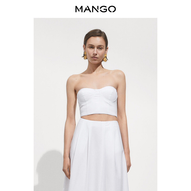 

Женский топ Mango с открытыми плечами, белый