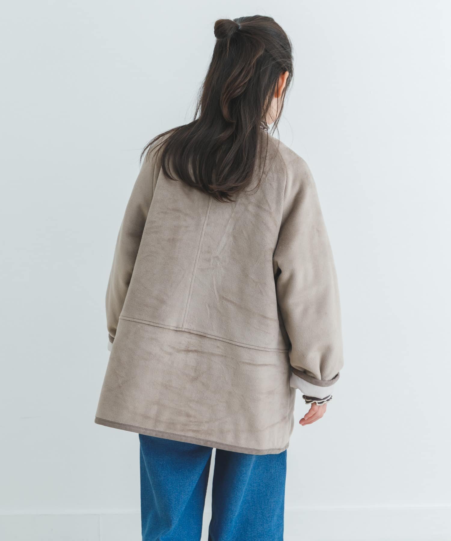 Двусторонняя флисовая куртка (детская) URBAN RESEARCH DOORS, GRG×GRY — фото 4