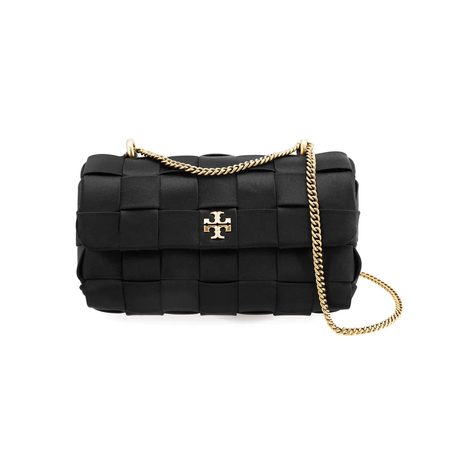 

TORY BURCH Сумка Kira Satin с кожаной сумкой через плечо, мини-сумка через плечо, женская, черная