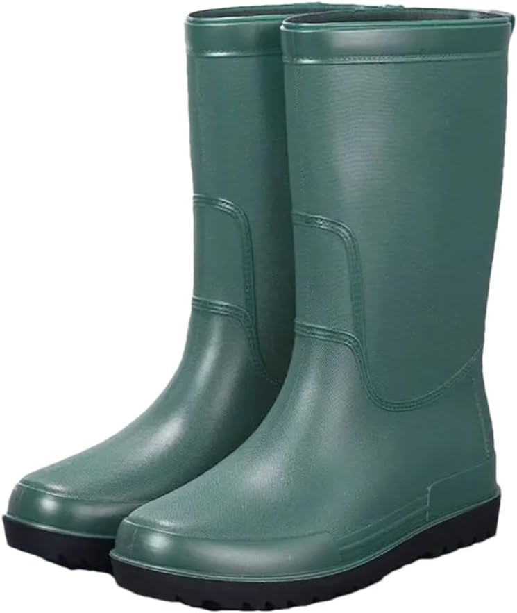 

Мужские резиновые сапоги Wjnvfioo средней высоты до голени, противоскользящие, износостойкие, для рыбалки на открытом воздухе, водонепроницаемые, En8 Without Cotton