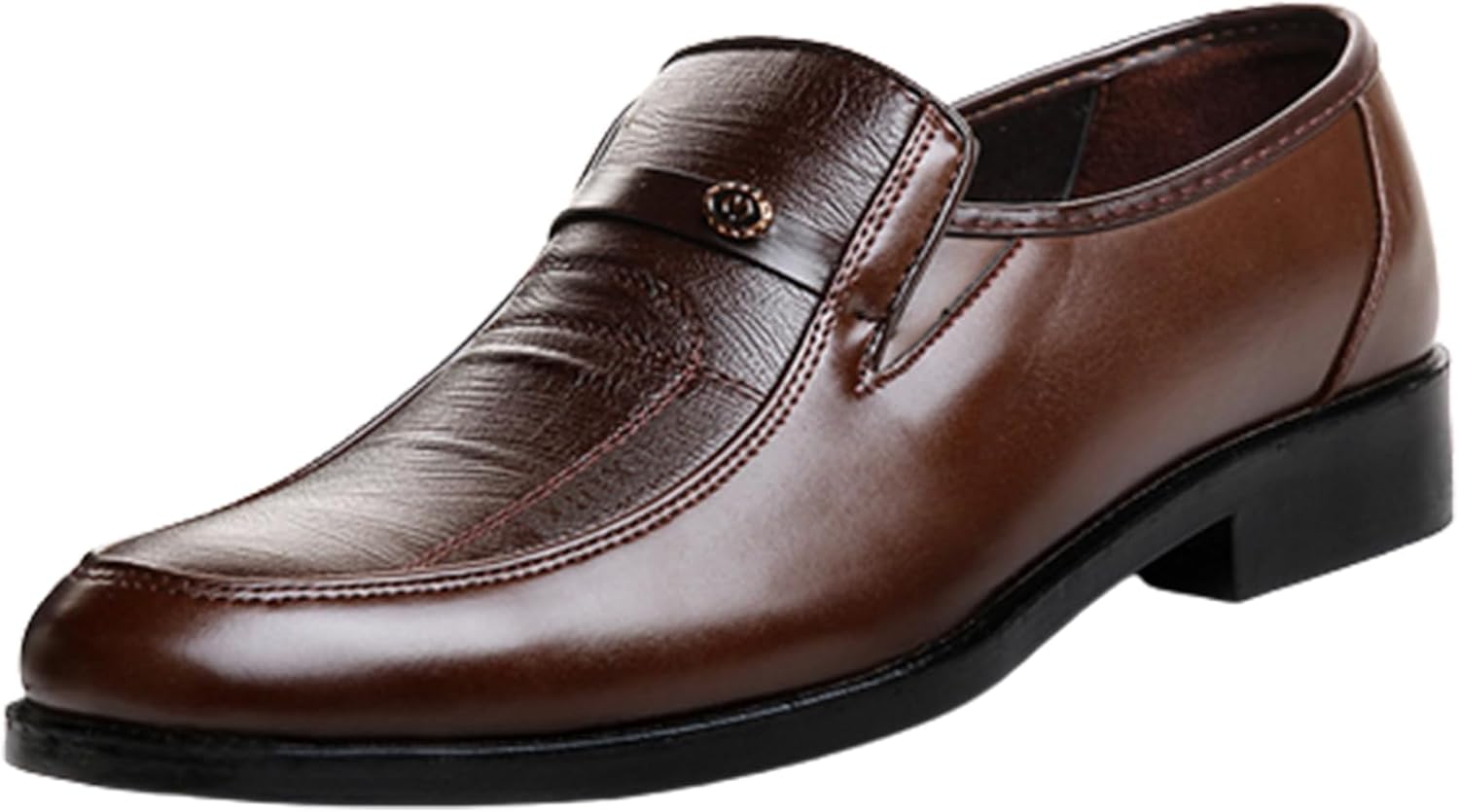 

Мужские классические оксфорды ADMLZQQ, формальные деловые туфли-слипоны из кожи, коричневый