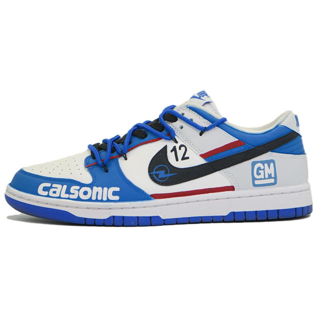 

Кроссовки Nike Dunk Skateboarding Shoes Men Low-top Blue/red/white, синий