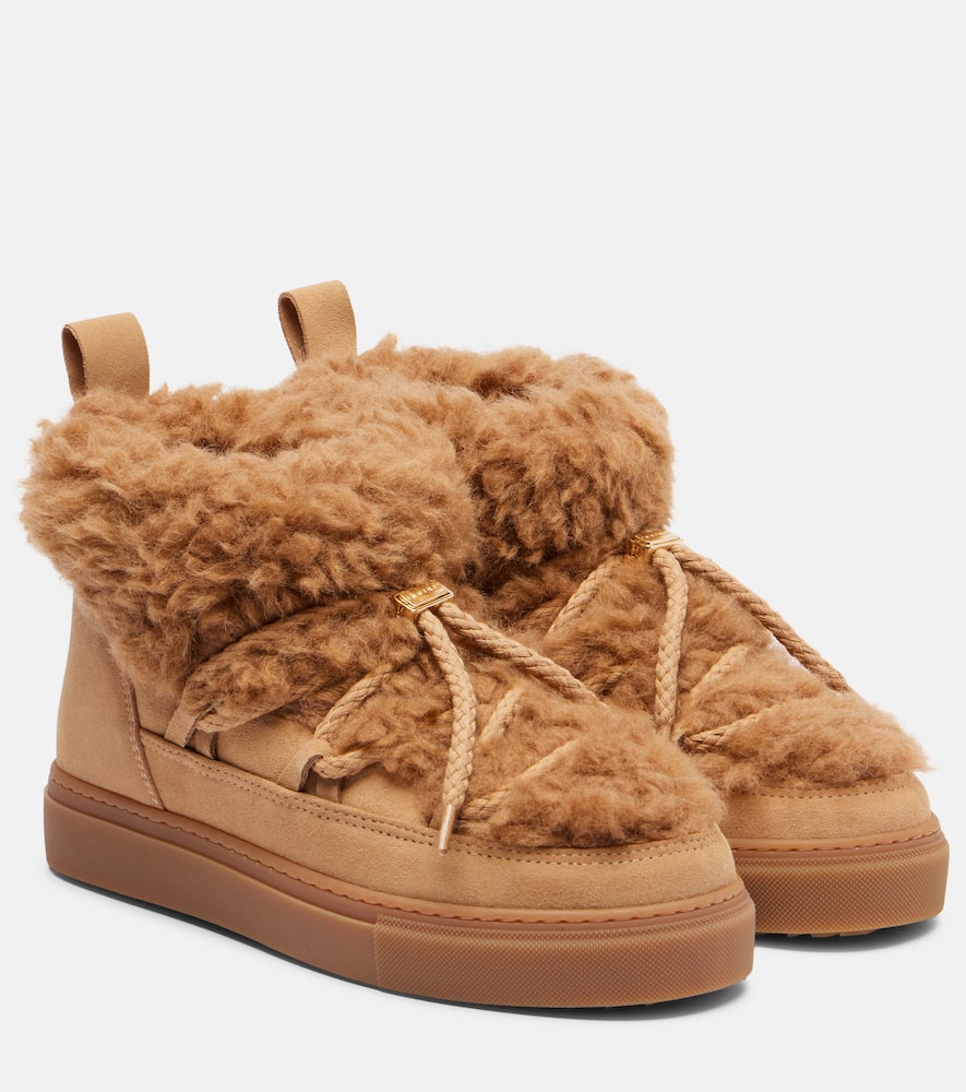 Ботинки Teddy Low из замши и плюша Inuikii, Beige