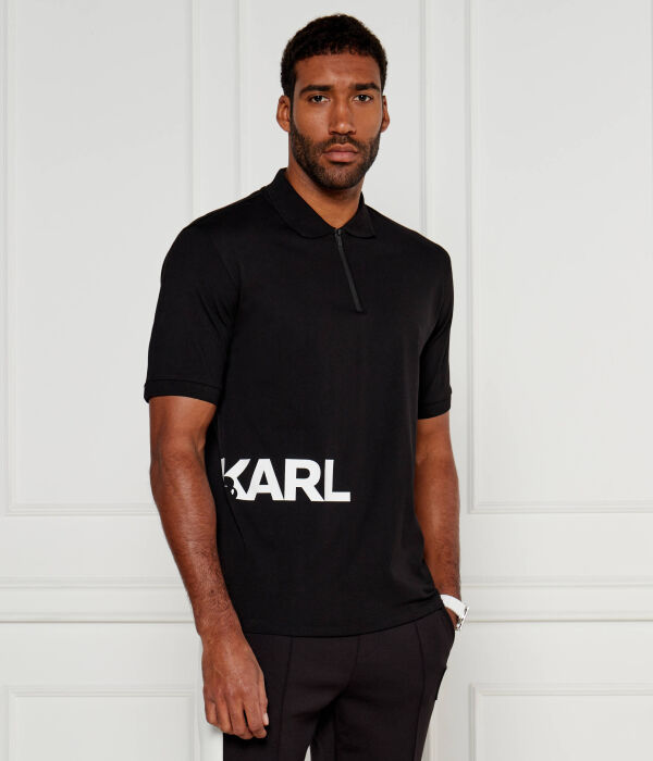 

Рубашка поло Regular fit Karl Lagerfeld, черный